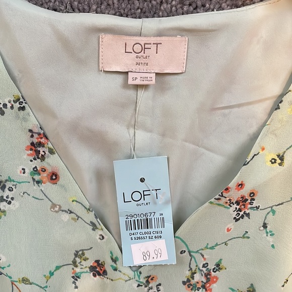 NWT Loft Outlet Petites. Size SP floral midi dress - Picture 10 of 17